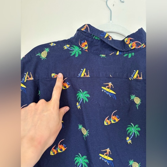 Ralph Lauren Men’s XXL Surfer Print Oxford Untucked Fit Shirt - Picture 9 of 9